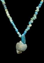 Oud-Romeins lichtblauw glas Kralenketting (Zonder