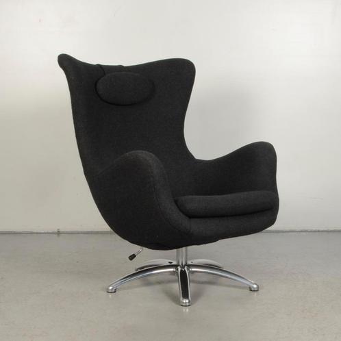 Design fauteuil Bröderna Anderssons Status - Antraciet, Huis en Inrichting, Stoelen, Gebruikt, Ophalen of Verzenden