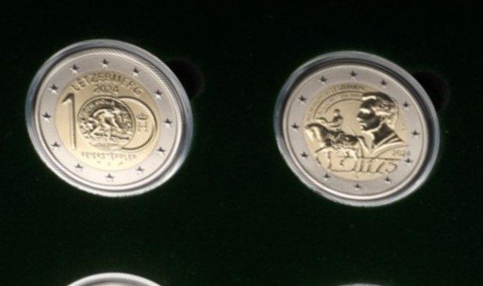 Luxembourg. 2 Euro 2024/2025 (4 stuks) Reverse Proof (Sans, Postzegels en Munten, Munten | Europa | Euromunten