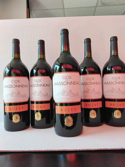 2016 Clos de Massonneau - Buzet - 5 Magnums (1,5 l), Verzamelen, Wijnen