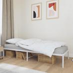 vidaXL Cadre de lit métal blanc 75x190 cm, Maison & Meubles, Neuf, Verzenden