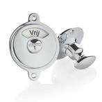 WC Slot glanzend nikkel vrij-bezet plaat draaiknop rond r..., Doe-het-zelf en Bouw, Ophalen of Verzenden, Nieuw, Koper of Messing