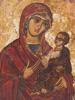 Icoon - Moeder Gods Hodegetria - Hout, Antiek en Kunst