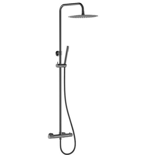 Regendoucheset Opbouw BWS Ridged Opbouw Gunmetal, Doe-het-zelf en Bouw, Sanitair, Kraan, Nieuw, Ophalen of Verzenden
