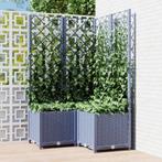 vidaXL Plantenbak met latwerk 80x80x136 cm polypropeen, Tuin en Terras, Verzenden, Nieuw