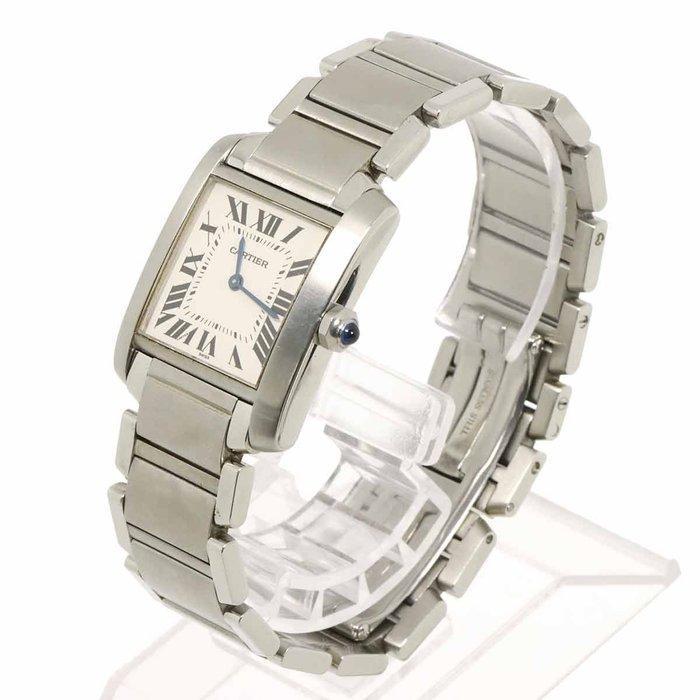 Cartier - Tank Française - W51003Q3 - Unisex - 2000-2010, Handtassen en Accessoires, Horloges | Heren