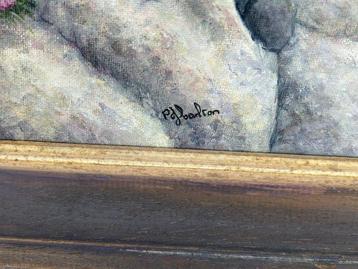Pat Carlton. (XX) - Two puffins on a rock. No reserve! beschikbaar voor biedingen