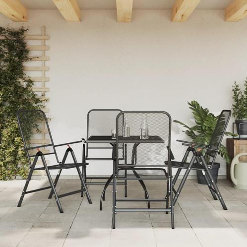 vidaXL Ensemble à manger de jardin 5 pcs anthracite, Jardin & Terrasse, Ensembles de jardin, Neuf, Envoi