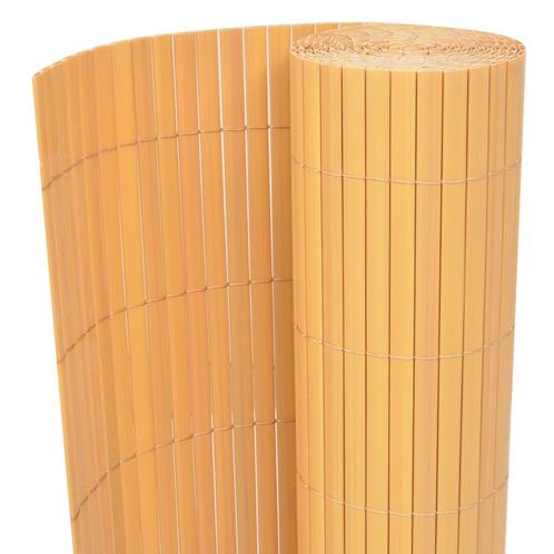 vidaXL Tuinafscheiding dubbelzijdig 90x500 cm PVC geel, Tuin en Terras, Tuinhekken en Hekwerk, Nieuw, Verzenden