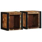 vidaXL Nachtkastjes 2st 40x35x40cm massief gerecycled hout, Huis en Inrichting, Verzenden, Nieuw