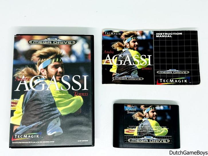 Sega Megadrive - Andre Agassi Tennis, Games en Spelcomputers, Games | Sega, Gebruikt, Verzenden