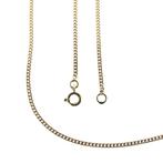 Gouden gourmetschakel ketting | 47 cm (ketting voor hanger), Handtassen en Accessoires, Kettingen, Ophalen of Verzenden, Gebruikt