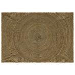 vidaXL Tapijt Natuurlijk en zwart 200 x 290 cm Jute, Verzenden, Nieuw