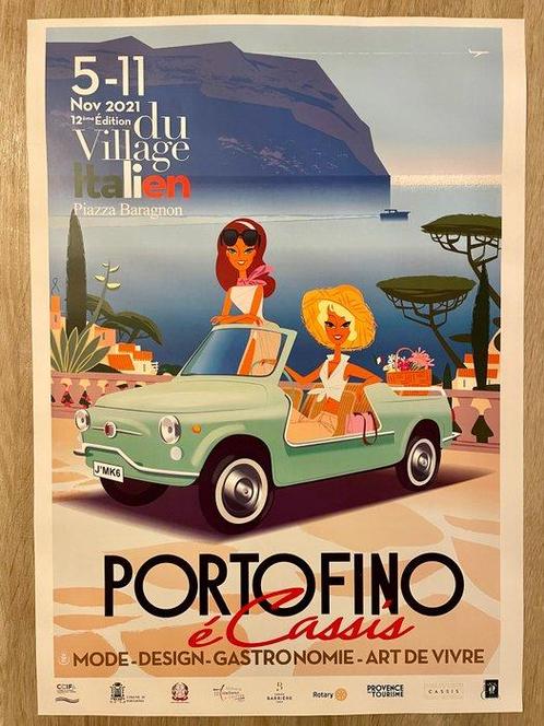 Monsieur Z - Portofino - Viva La Vespa - Année 2021, Antiek en Kunst, Kunst | Tekeningen en Fotografie