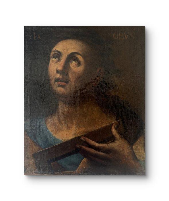 Maestro Caravaggesco (XVII) - San Giovanni, Antiek en Kunst, Kunst | Schilderijen | Klassiek