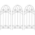 vidaXL Plantenklimrekken 3 st 40x100 cm ijzer zwart, Verzenden, Nieuw