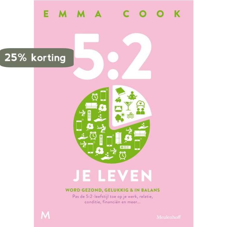 5:2 je leven 9789029089593 Emma Cook, Boeken, Hobby en Vrije tijd, Zo goed als nieuw, Verzenden