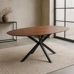 Mangohouten Eettafel Organisch Branwen 260x120 cm Walnoot, Verzenden, Nieuw, Industriële meubels, Overige vormen