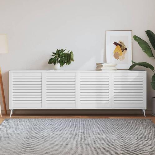 vidaXL Kastdeuren met lamellen 4 st 61,5x59,4 cm grenenhout, Doe-het-zelf en Bouw, Hang- en Sluitwerk, Nieuw, Verzenden