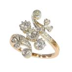 Ring - 18 karaat Geel goud -  0.85ct. tw. Diamant, Handtassen en Accessoires, Nieuw