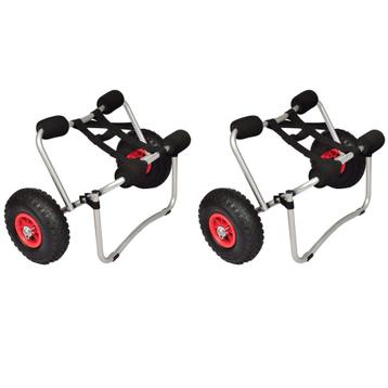 vidaXL Kayaktrolleys 2 st aluminium beschikbaar voor biedingen
