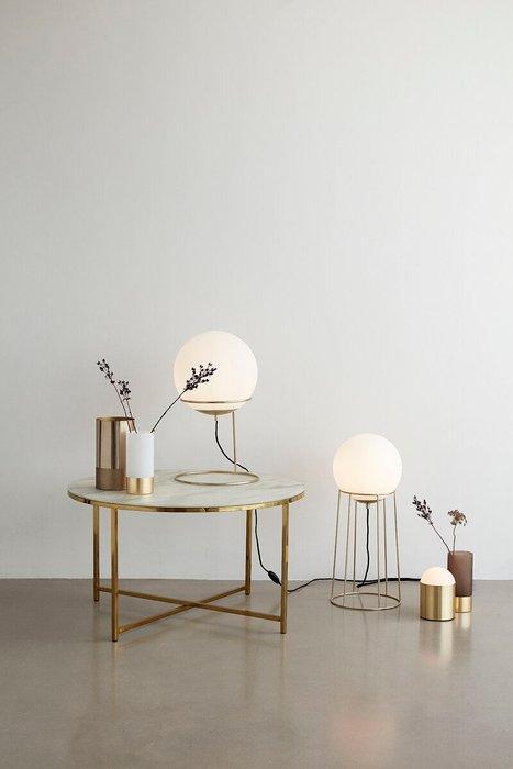 Hübsch - Salontafel - POND Tafel - Messing/Wit - Glas,, Antiek en Kunst, Kunst | Designobjecten