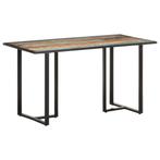 vidaXL Eettafel 140 cm massief gerecycled hout, Huis en Inrichting, Tafels | Eettafels, Verzenden, Nieuw