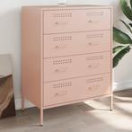 vidaXL Dressoir 68x39x89 cm staal roze, Huis en Inrichting, Kasten | Dressoirs, Verzenden, Nieuw