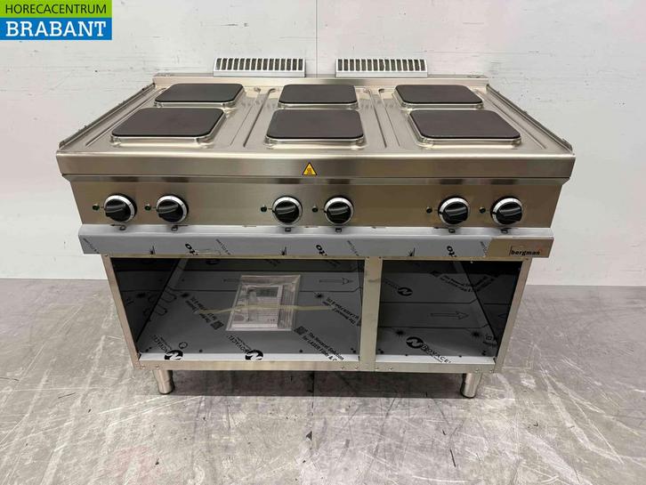 RVS MBM 6 pits elektrisch fornuis kookplaat met open, Zakelijke goederen, Horeca | Keukenapparatuur, Ophalen of Verzenden