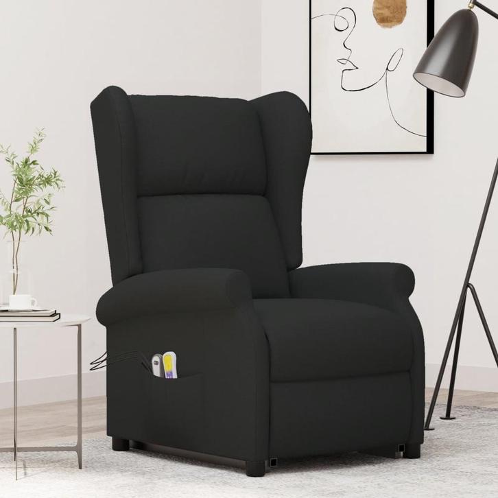 vidaXL Sta-op-massagestoel stof zwart, Huis en Inrichting, Stoelen, Nieuw, Verzenden