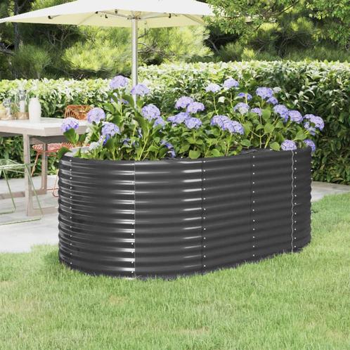 vidaXL Plantenbak 175x100x68 cm gepoedercoat staal, Tuin en Terras, Bloempotten, Nieuw, Verzenden