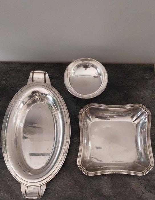 Plat à légumes (3) - Art Déco - Plaqué(e) argent - Plats de, Antiek en Kunst, Kunst | Designobjecten