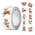 500 Kerst Stickers Op Rol - 2.5cm - Kerststickers -, Verzenden, Nieuw