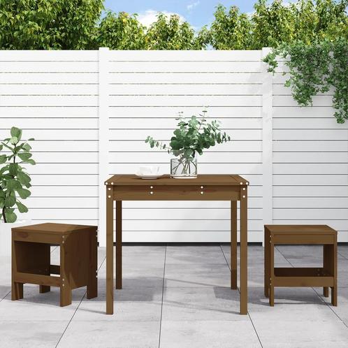 vidaXL Ensemble de bistrot de jardin 3 pcs marron miel, Jardin & Terrasse, Ensembles de jardin, Neuf, Envoi