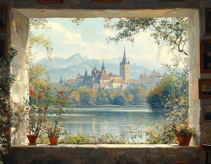 Irina Collins - Where Walls Dream · NO Reserve, Antiek en Kunst, Kunst | Schilderijen | Modern