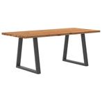 vidaXL Eettafel rechthoekig 200x90x74 cm massief eikenhout, Huis en Inrichting, Tafels | Eettafels, Verzenden, Nieuw