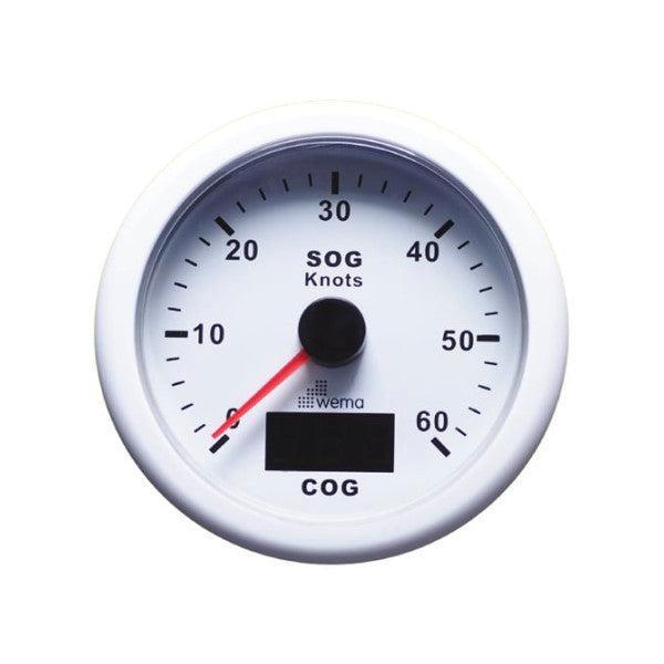 Bieden: Wema GPS boat speed indicator white 15 kn | 27 km/h, Watersport en Boten, Bootonderdelen, Ophalen of Verzenden