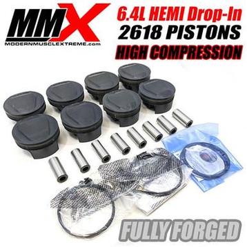 6.4L HEMI Mahle +0.035 Bore 2618 Forged High compr Pistons