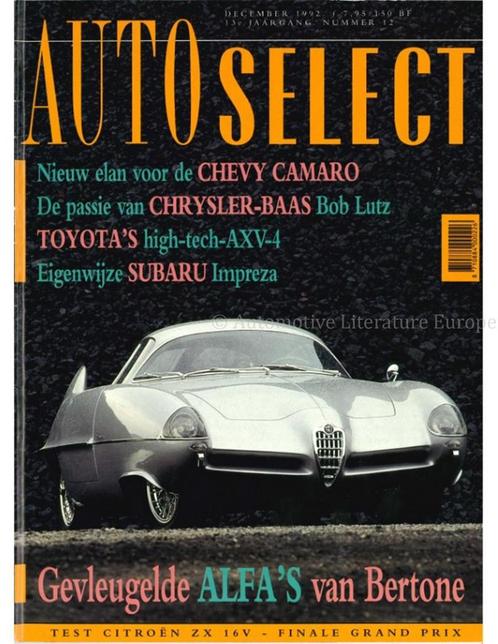 1992 AUTO SELECT MAGAZINE 12 NEDERLANDS, Livres, Autos | Brochures & Magazines