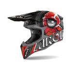 Airoh 2022 Wraap Alien Crosshelm Mat Zwart / Rood maat S, Motos