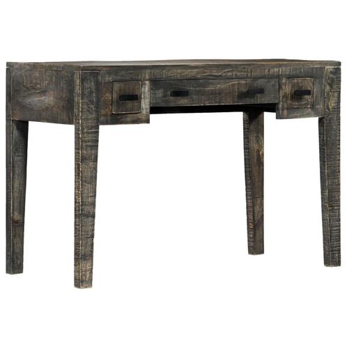 vidaXL Bureau 110x50x75 cm massief mangohout zwart, Maison & Meubles, Bureaux, Envoi