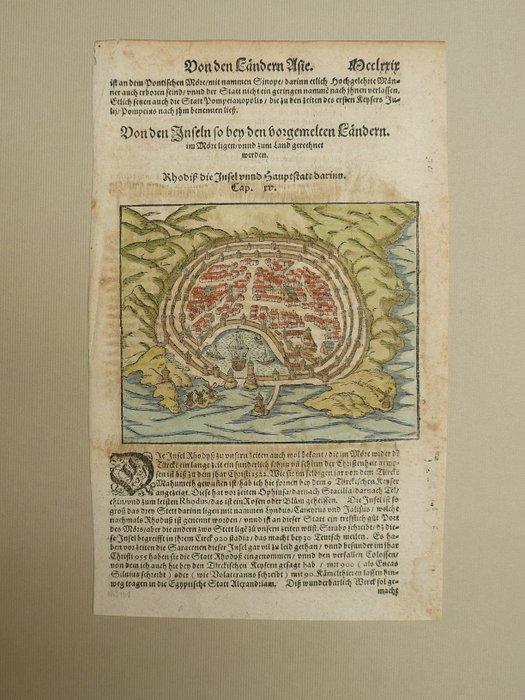 Griekenland - Rhodos; Sebastiaan Münster - Rhodiss die Insel, Boeken, Atlassen en Landkaarten