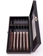 Laguiole - 6x Luxury Steak Knives - Wengé Wood - style de -, Antiquités & Art