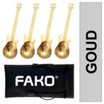 Fako Bijoux® - Theelepel / Koffielepel Gitaar - Goud - 4, Huis en Inrichting, Keuken | Bestek, Nieuw, Verzenden