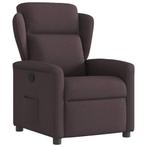 vidaXL Fauteuil verstelbaar stof donkerbruin, Verzenden, Nieuw