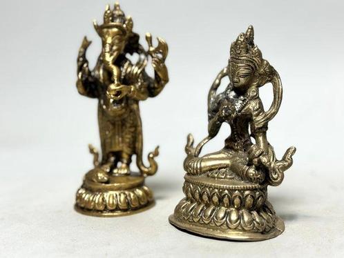 Ganesha-beeld en Shiva Nataraja - Brons - India - circa 1960, Antiek en Kunst, Kunst | Niet-Westerse kunst
