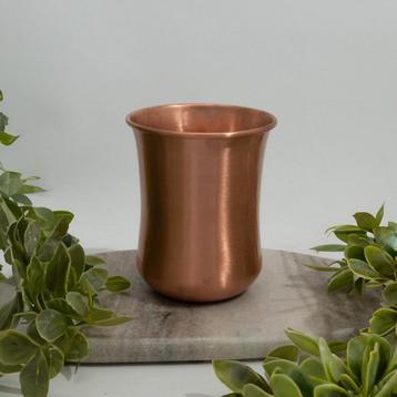 Puur koperen beker gebogen mat gepolijst – 250 ml, Ophalen of Verzenden