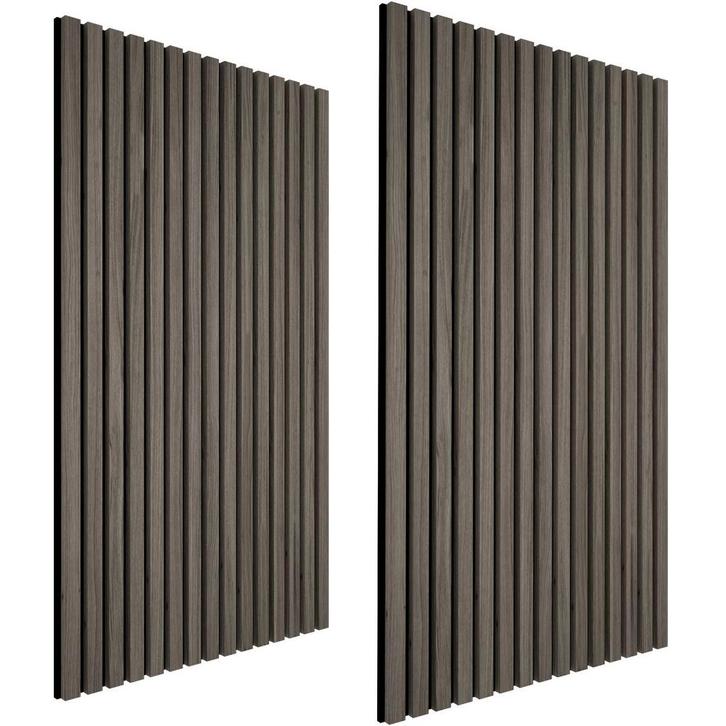 tectake Akoestische panelen Sonic Wall houtlook - eiken grij, Huis en Inrichting, Bureaus, Verzenden