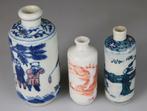 3x tabatières Chinoises - Porselein - Merk Qianlong - China, Antiek en Kunst