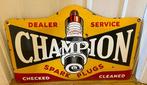 Large Champion Spark Plug Enamel Advertising Sign Garage